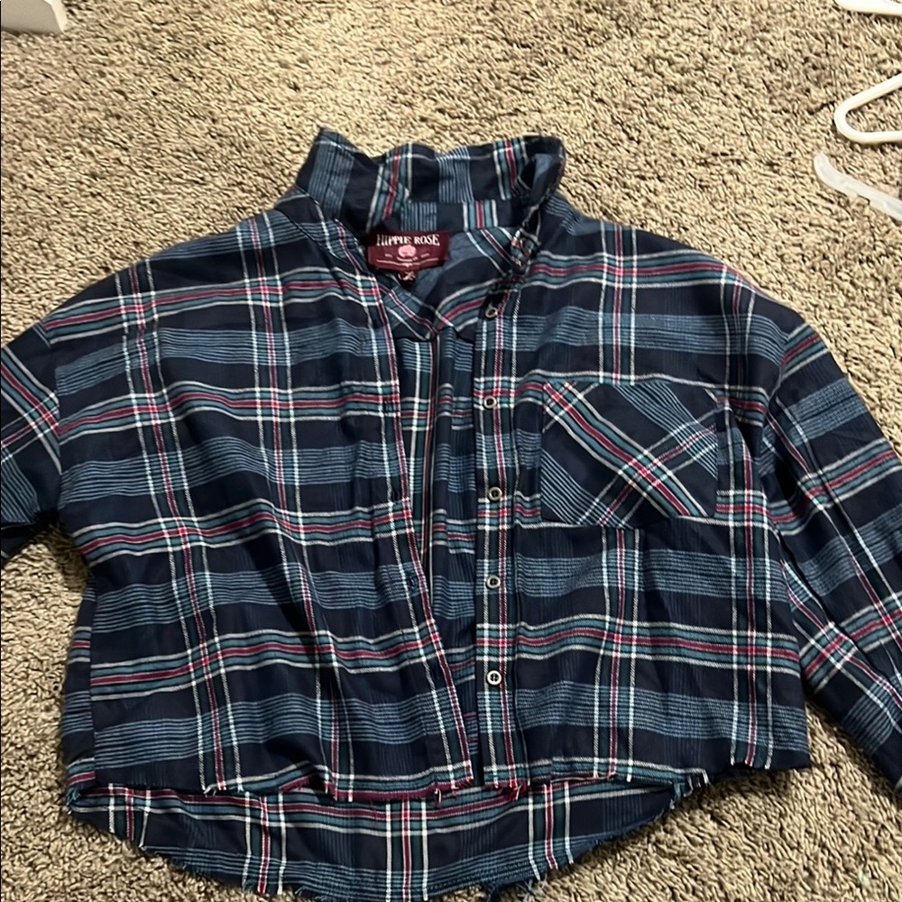 Kids Plaid Shirt - Blue